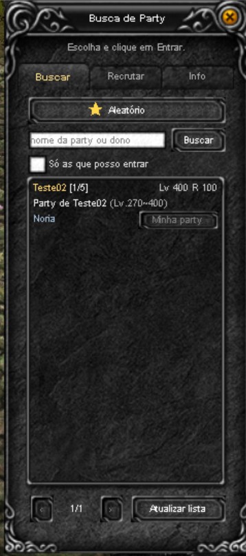 Buscar: a lista de parties