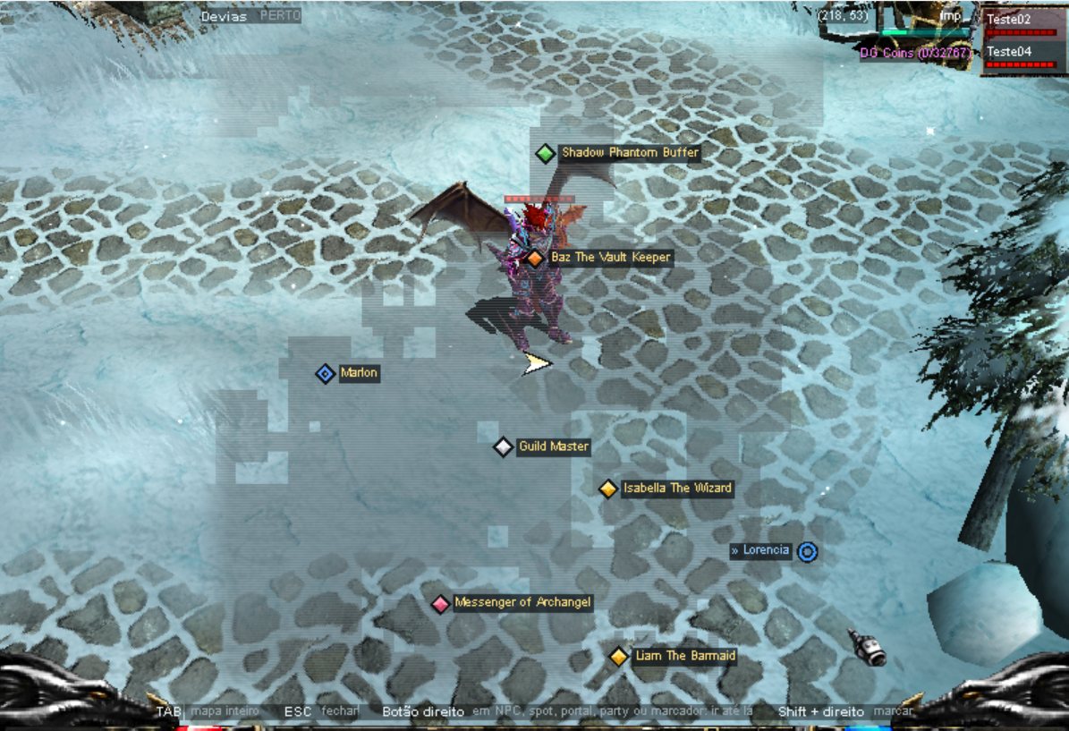 TAB 1x em Devias: NPCs com nome, cada tipo com a sua cor