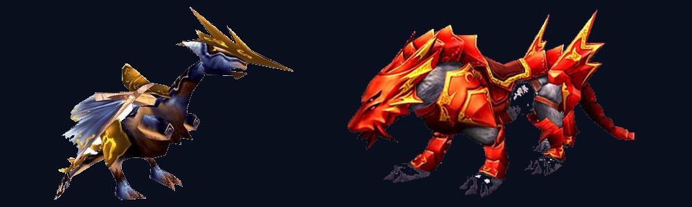 Pets & Montarias — Dinorant, Fenrir, Dark Horse & Dark Raven